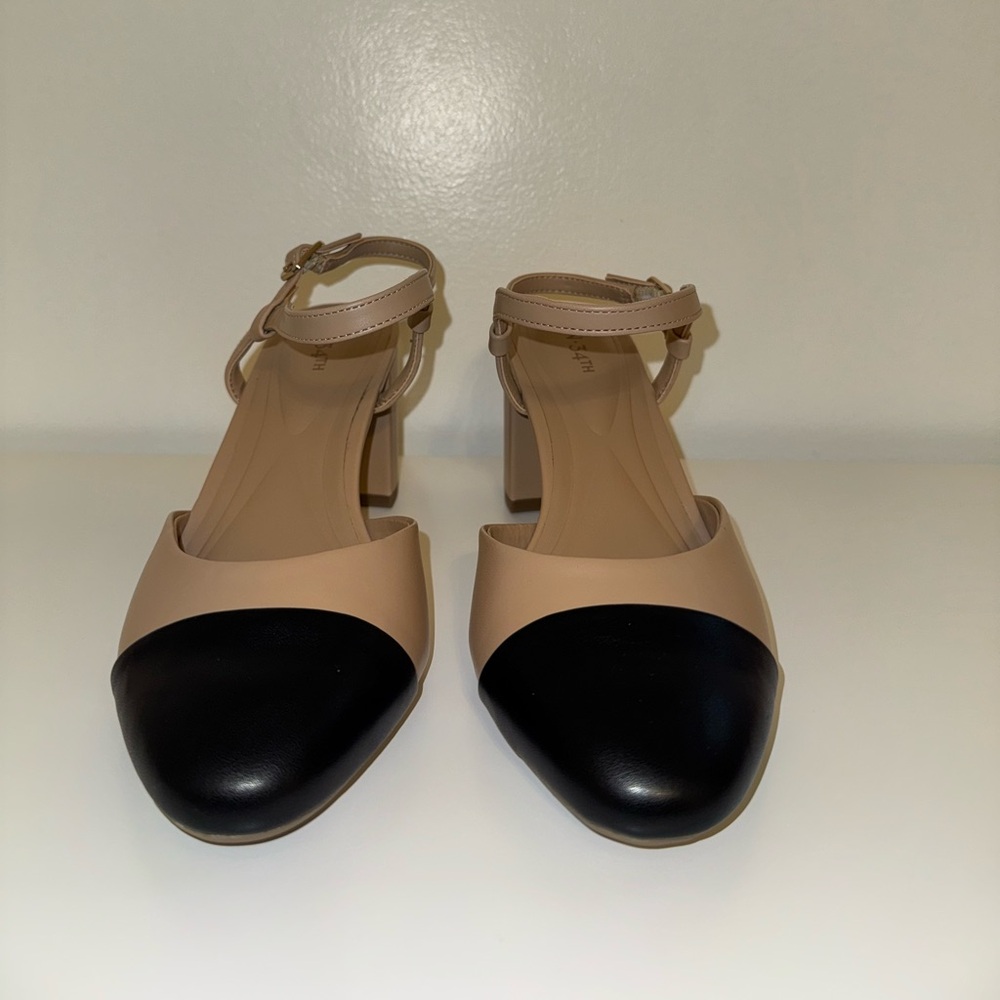 On 34th Women’s Nude Block Heel Sandals Size 9.5 - Picture 4 of 8